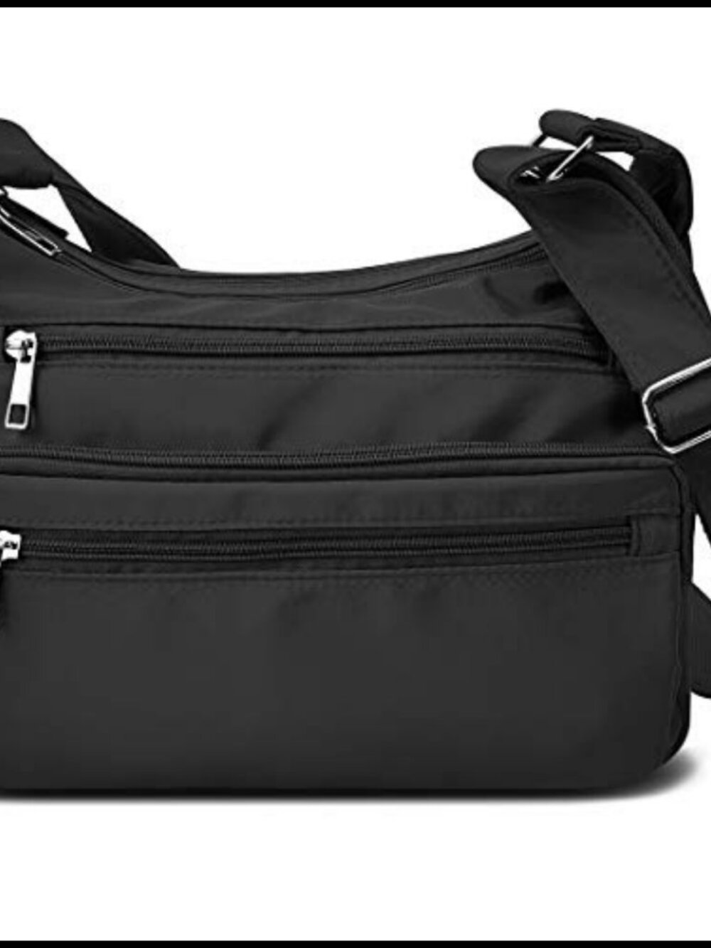 RFID Nylon Crossbody Bag Multi Pocket Travel Handbag